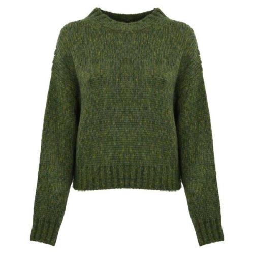 Grøn Mohair Sweater Langærmet