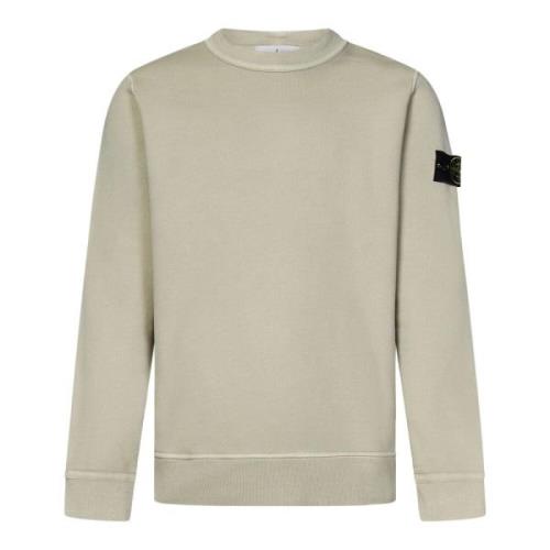 Beige Ribbed Sweater med Badge