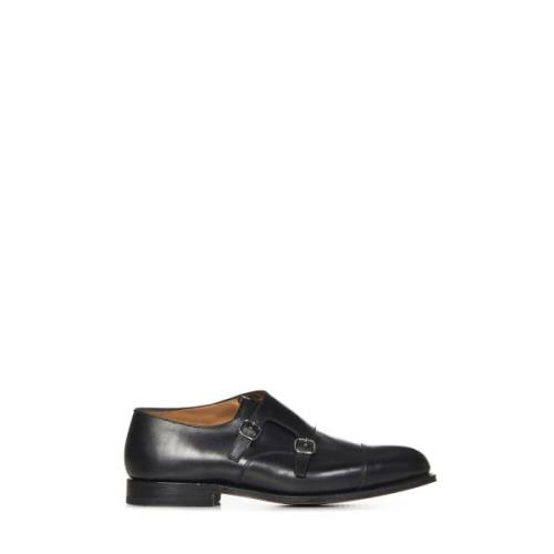 Sorte Monk Strap Lædersko