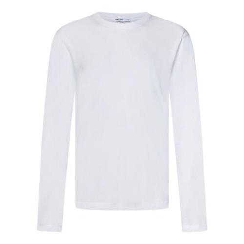 Hvide T-shirts og Polos med Ribbet Crew Neck