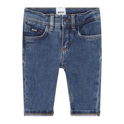 Grå Baby Jeans med Frontknap