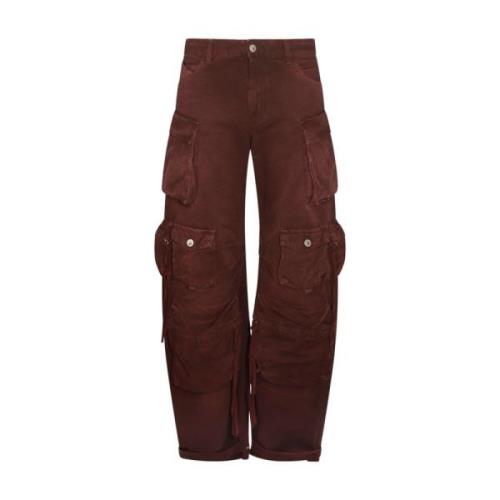 Brune Denim Jeans med Brede Ben