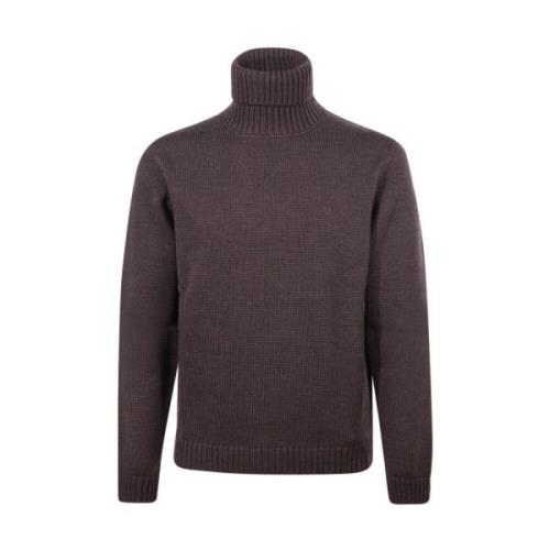 Mørkebrun Merinould Turtleneck Sweater