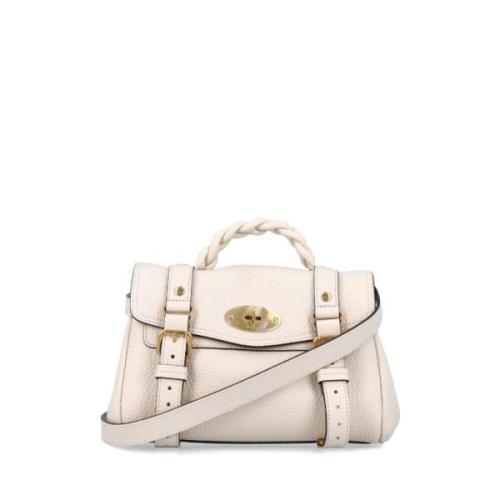 Flettet Håndtag Crossbody Taske i Beige