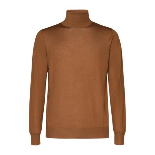 Brun Uld Høj Krave Sweater