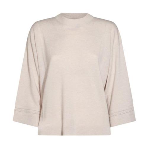 Beige Uldstrik Sweater