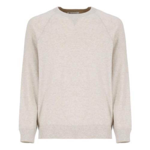 Beige Uld Kashmir Silke Sweater