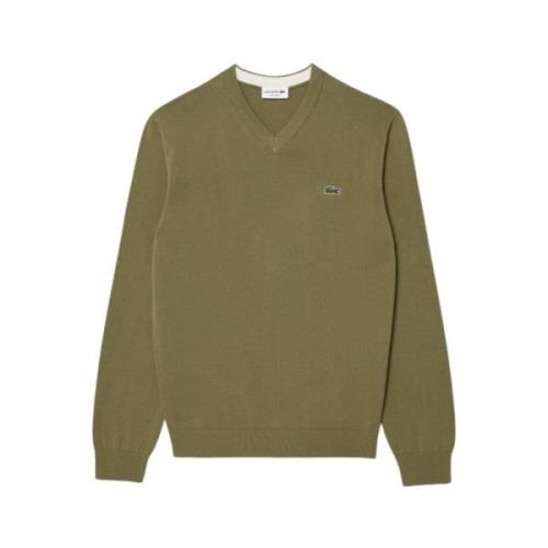 bomuld V-hals sweater