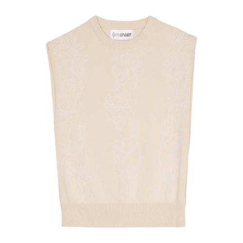 Elegant Tekstureret Off-White Vest