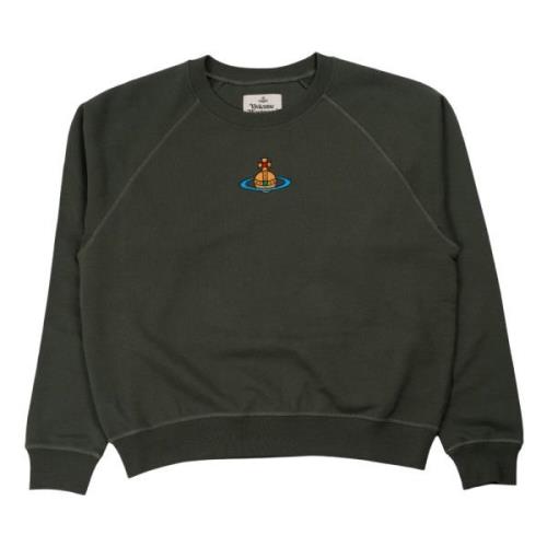 Grøn Raglan Sweatshirt med Signaturlogo