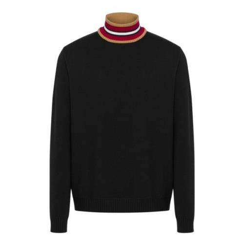 Sort/Kamel Rullekrave Sweater