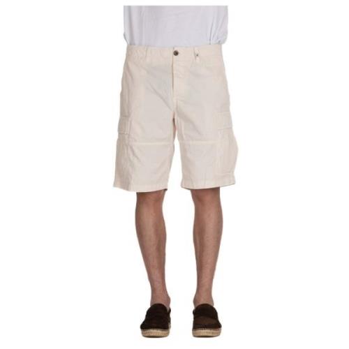 Bomuld Bermuda Shorts i Creme