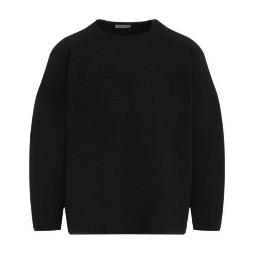 Luksuriøs Sort Uld Sweater AW24