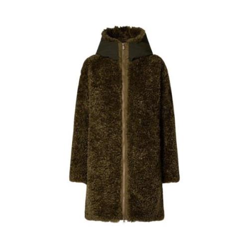 Angelica Faux Shearling Hooded Coat