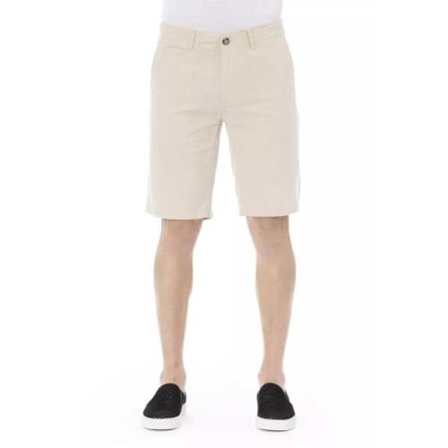 Moderne Beige Bomuld Bermuda Shorts