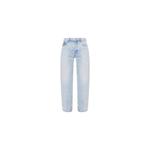 Bleach Blue Straight Fit Unisex Jeans