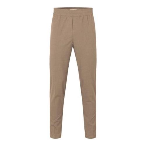 Højtaljede slim fit tapered bukser