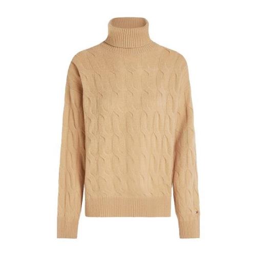 Flettet turtleneck sweater