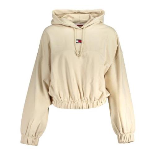 Beige Sweatshirt med Print og Lange Ærmer