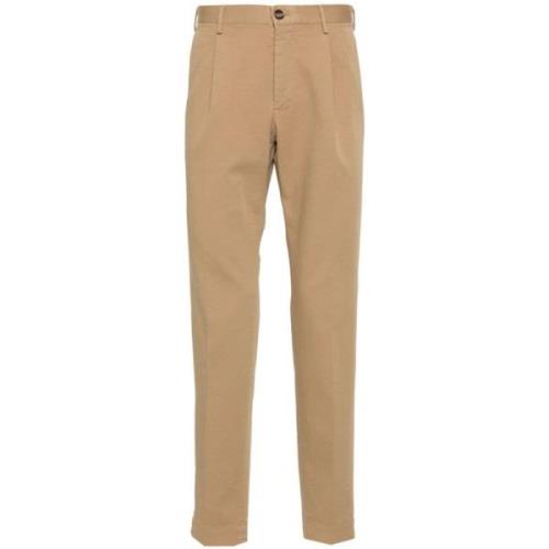 Beige Stretch Bomuld Bukser