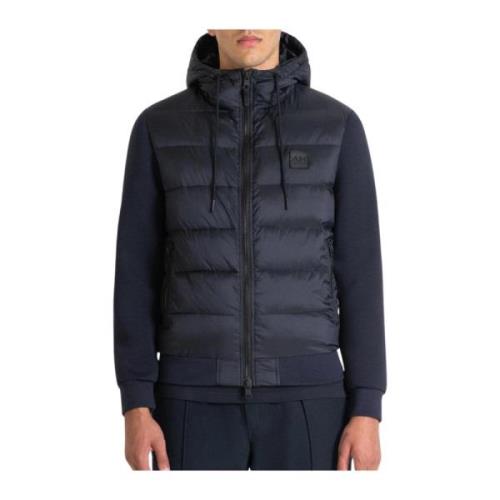 Slim Fit Nylon Coat i Blå