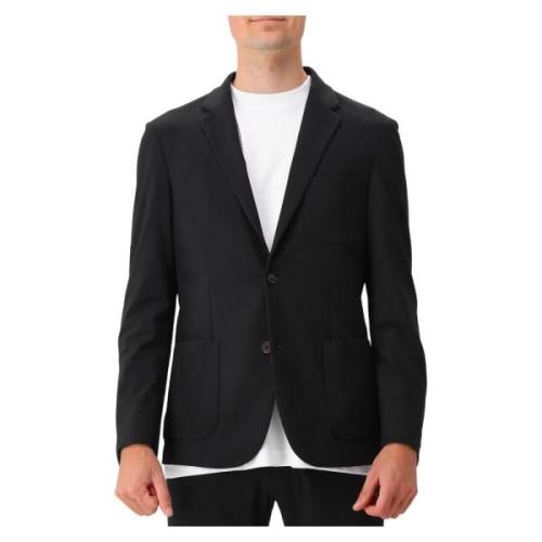 Sort Stræk Blazer Jakke