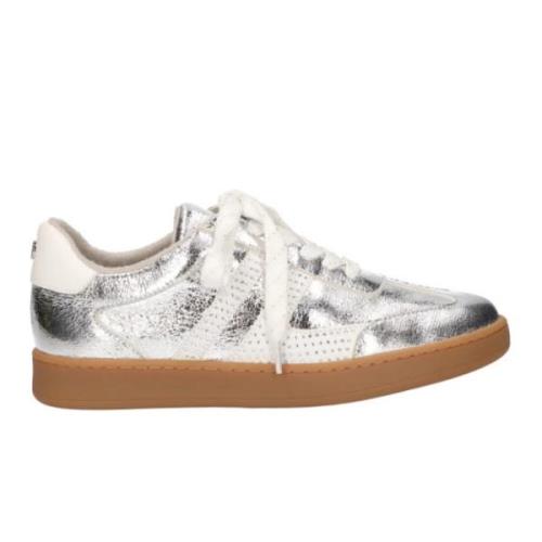 Sølv Sneaker med Strass Detalje