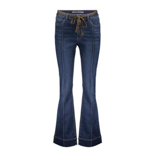 Flare Denim Jeans med Syet Søm