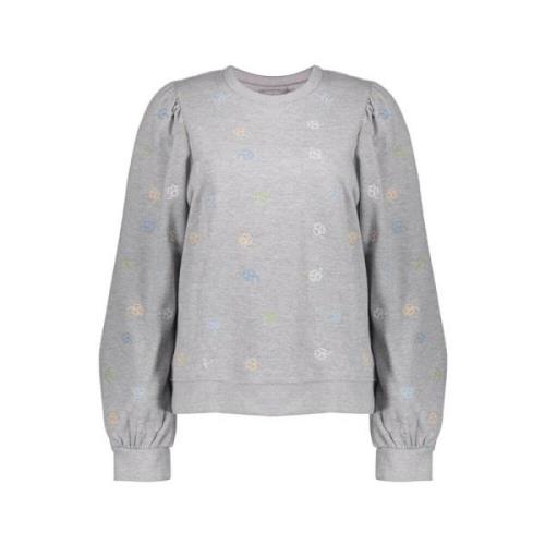 Broderet Clover Sweater i Forskellige Farver