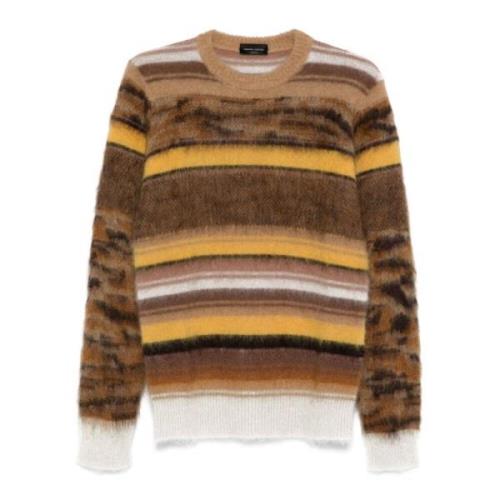 Brun Stribet Mohair Sweater