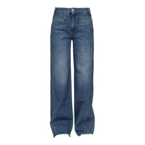 Højtaljede straight leg jeans