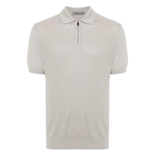 Casual Beige Polo Shirt Cotton