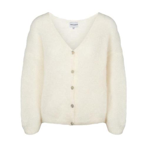 Hvid Mohair Cardigan - Sommerstil