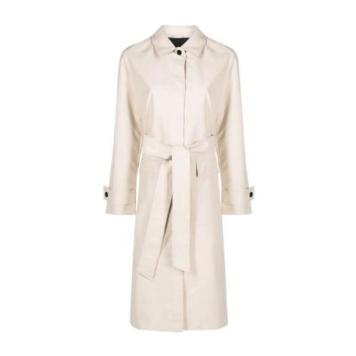 Beige Trench Coat Regnfrakke Polyester