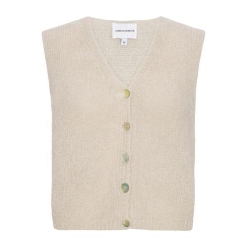 Alpaca Uld Beige Vest