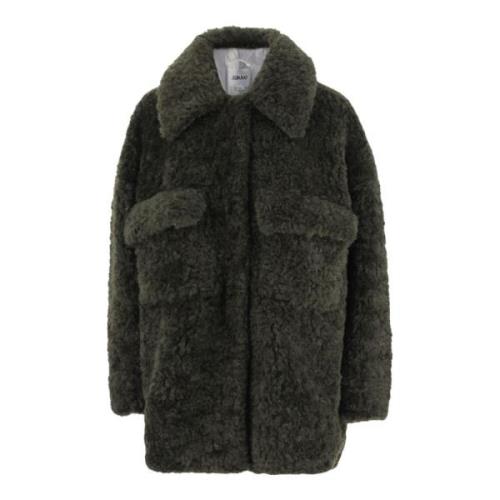 Grøn Faux Fur Jakke