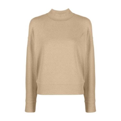 Casual Beige Sweater med Drop Shoulder