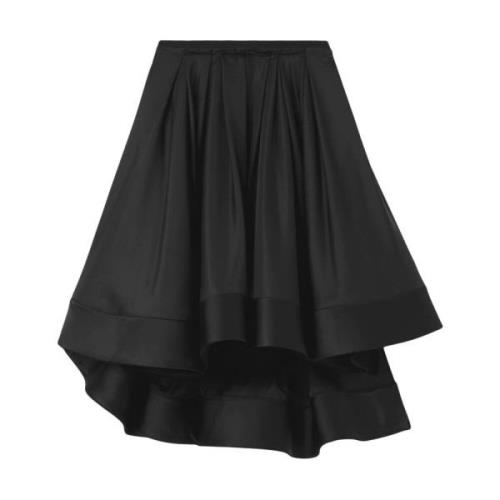 Sort Silke Nylon Taffeta Nederdel