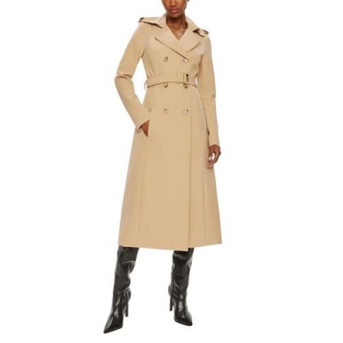 Beige Trench Coat med Fly Buckle