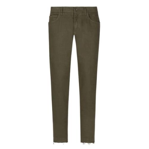 Khaki Slim-Fit Bomuld Jeans