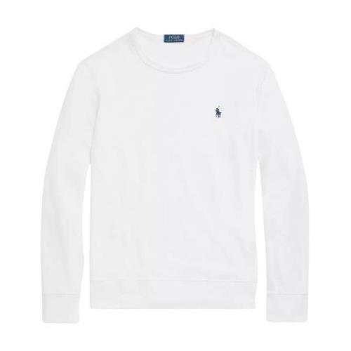 Bomuld hvid sweatshirt med logo