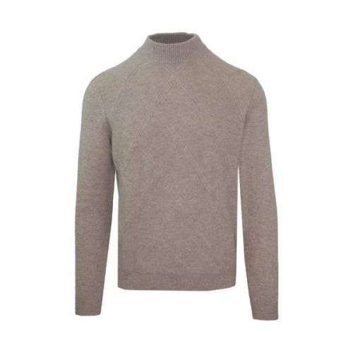 Herre Uld Cashmere Diamantstrik Sweater