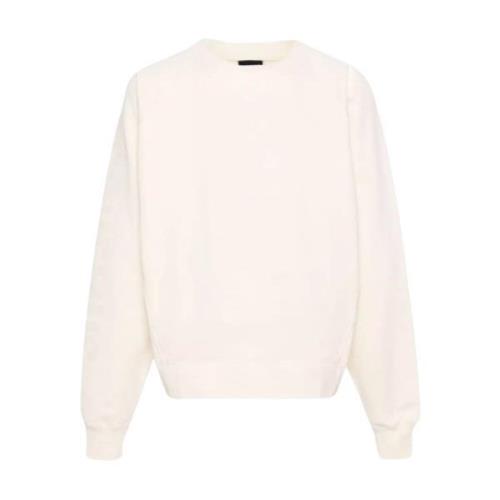 Beige Typo Sweatshirt Løstsiddende