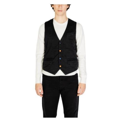 Sort V-Neck Button-Up Gilet