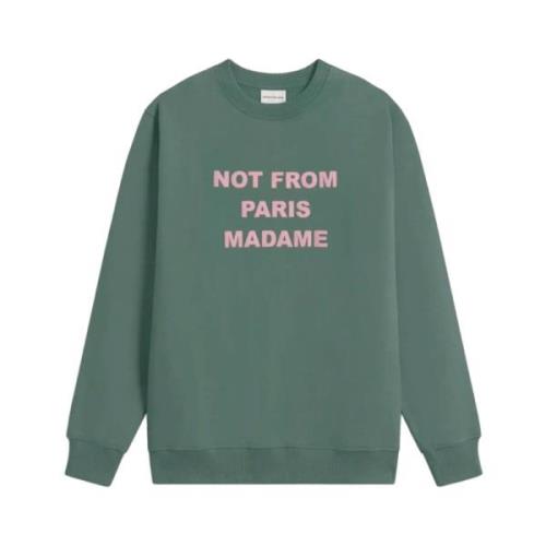 Parisisk Slogan Sweatshirt