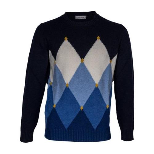 Herre uld sweater, regelmæssig pasform, diamantmønster