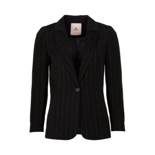 Lurex Pinstripe Single Breasted Blazer