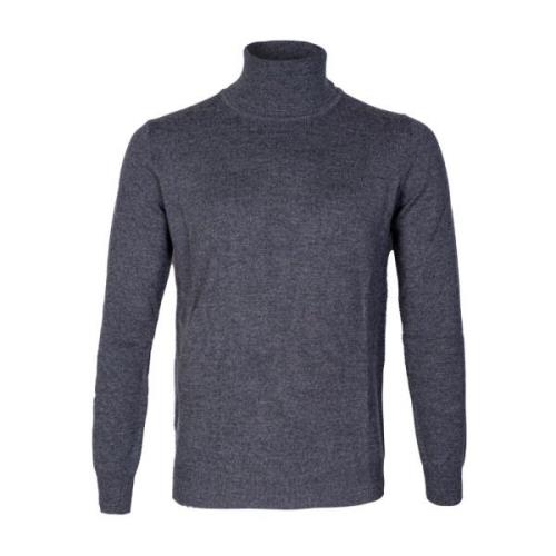 Herre Turtleneck Sweater. Let uld, silke, cashmere. Fremstillet i Ital...