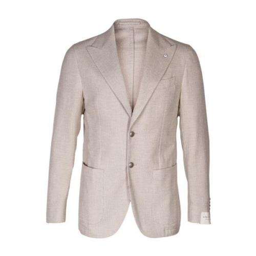 Herre Bomuld Blazer med Metal Knapper