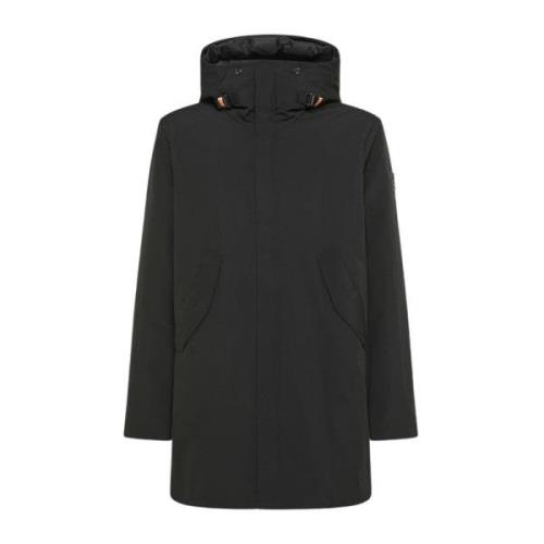 Sort Parka Frakke Polyester Nero